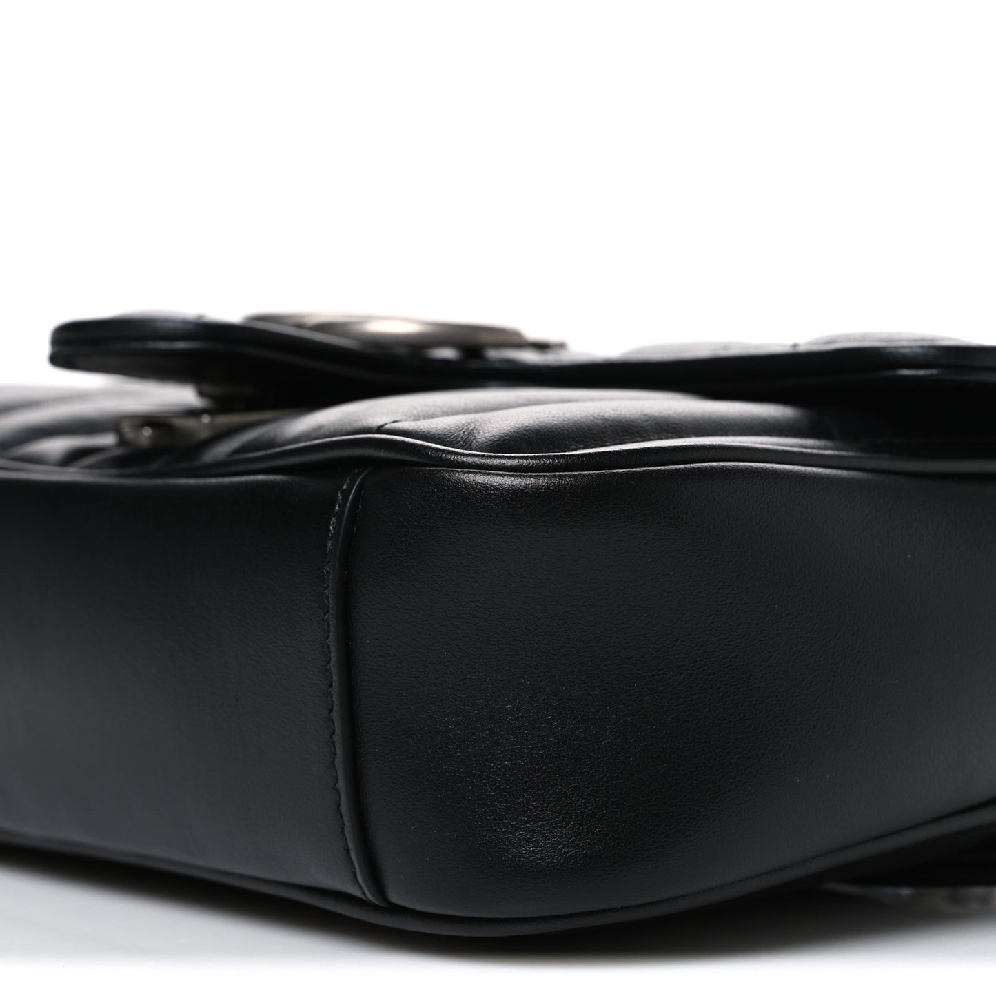 Calfskin Matelasse Aria Mini GG Marmont Shoulder Bag Black Black