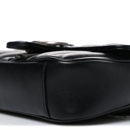 Gucci Calfskin Matelasse Aria Mini GG Marmont Shoulder Bag Black Black 10 of 10