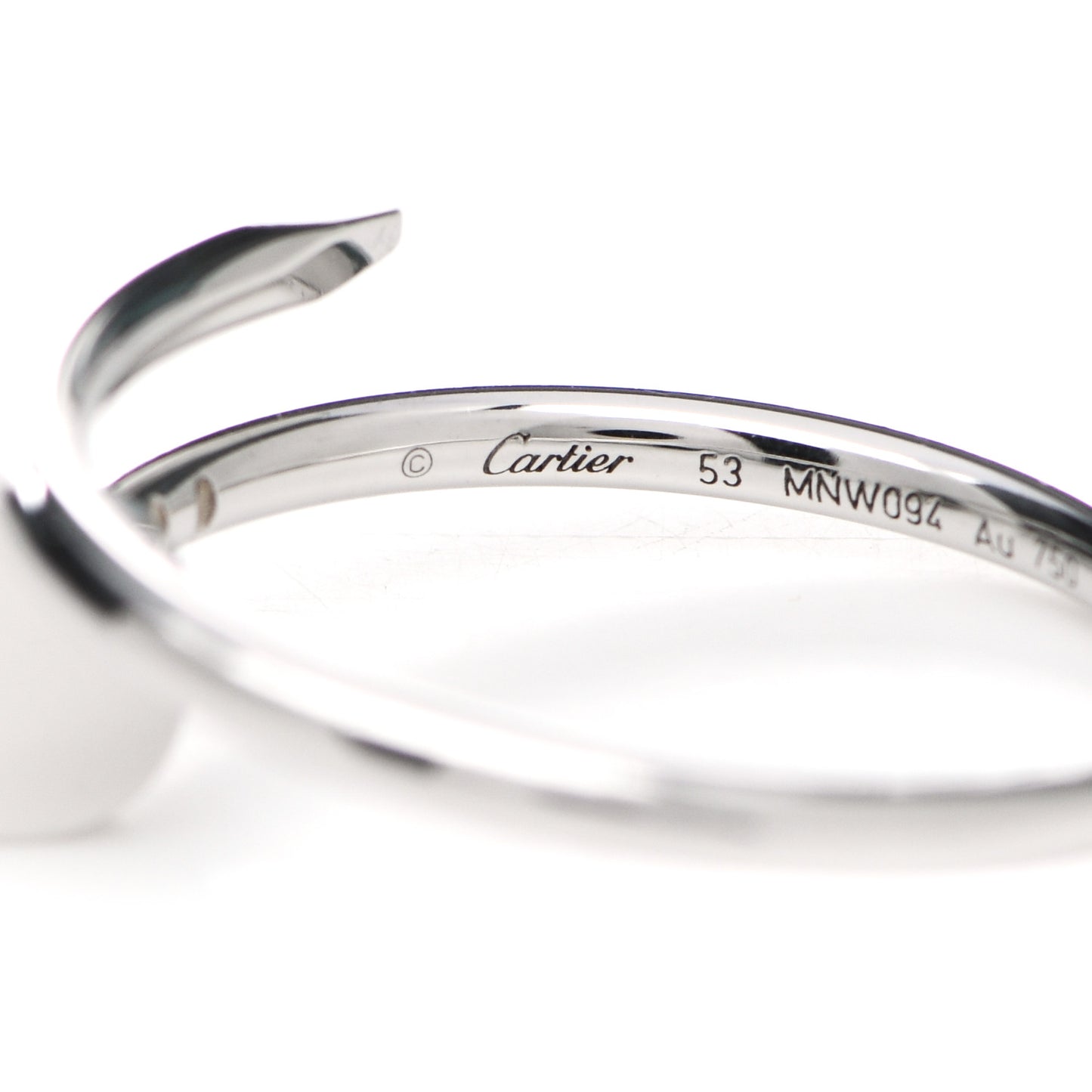 18K White Gold Small Juste Un Clou Ring 53 6.25