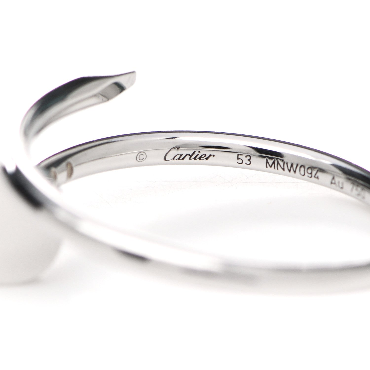 Cartier 18K White Gold Small Juste Un Clou Ring 53 6.25 4 of 6