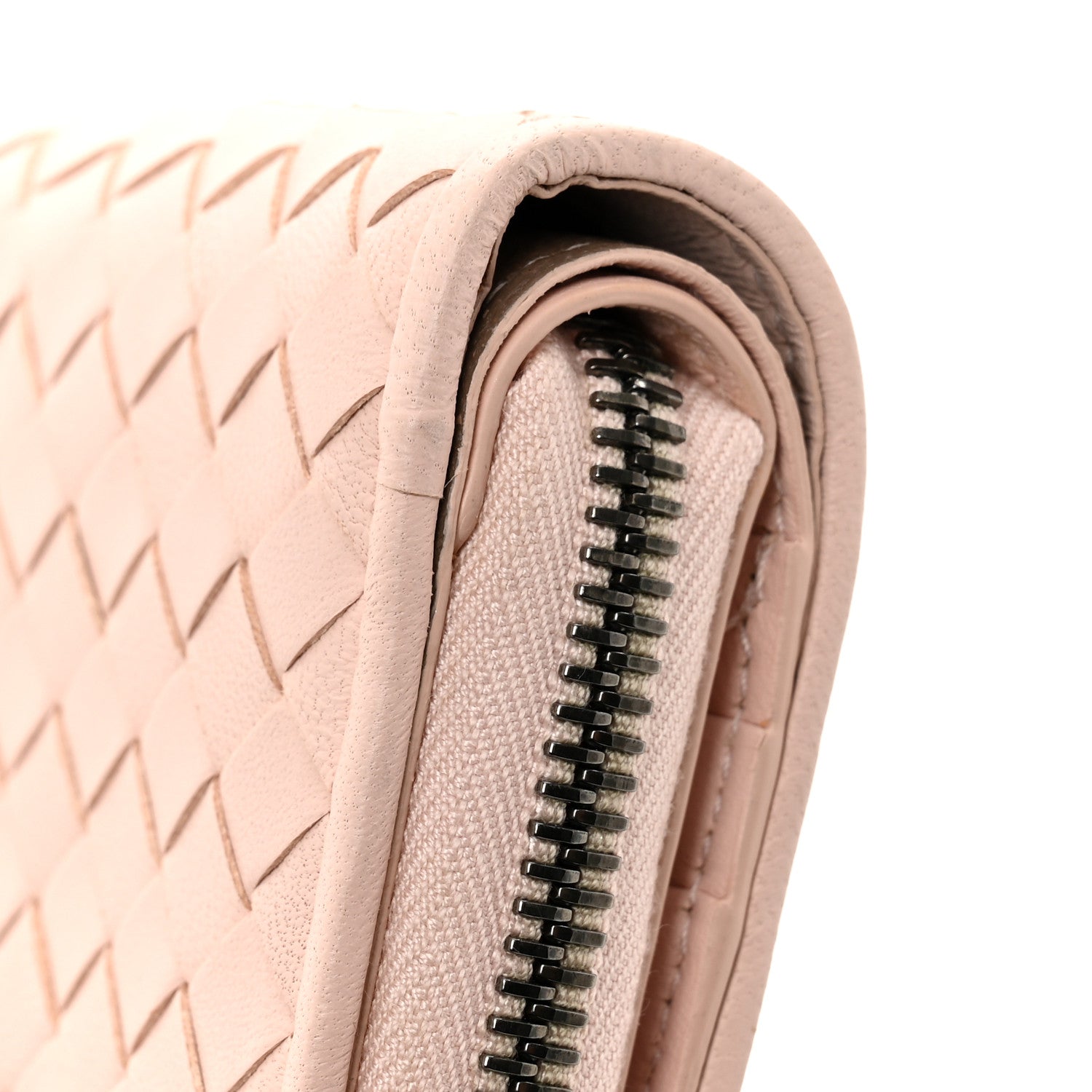 Bottega Veneta Nappa Intrecciato Small Bi-Fold Zip Wallet Pink 9 of 12
