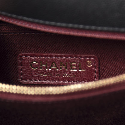Chanel Caviar Chevron Quilted Small Coco Handle Flap Black 8 of 11