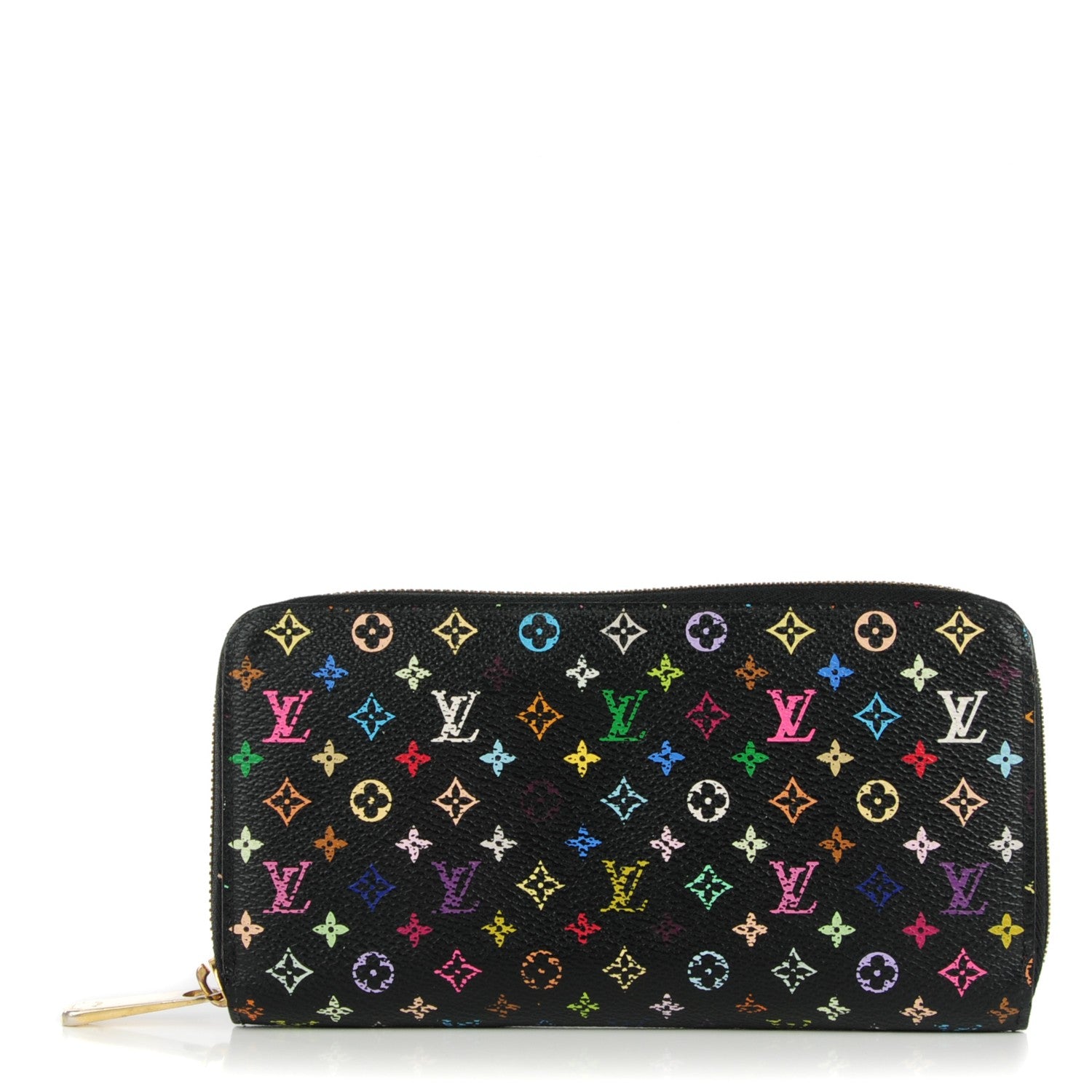 Louis Vuitton Monogram Multicolor Zippy Wallet Black Grenade 1 of 9