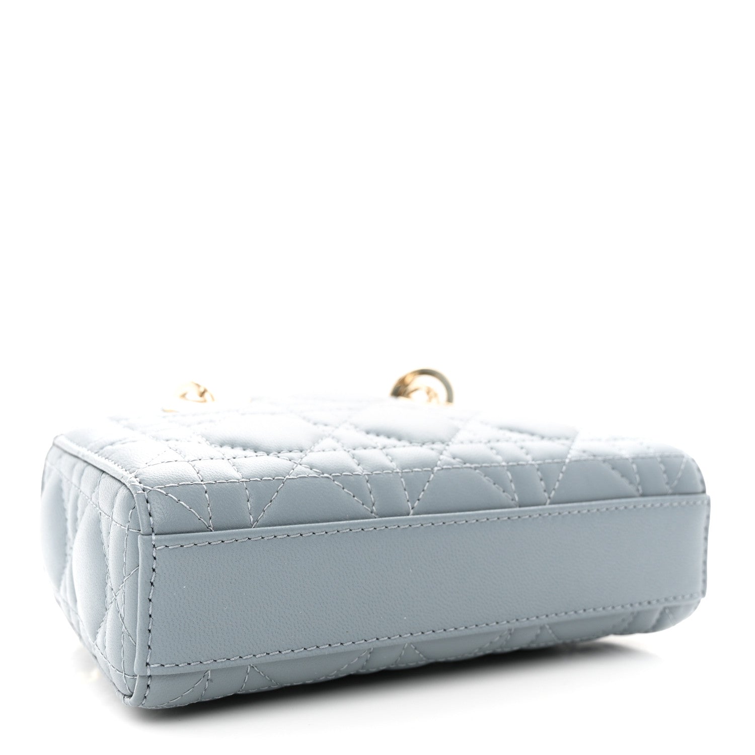 Christian Dior Lambskin Cannage Micro Lady D-Joy Cloud Blue