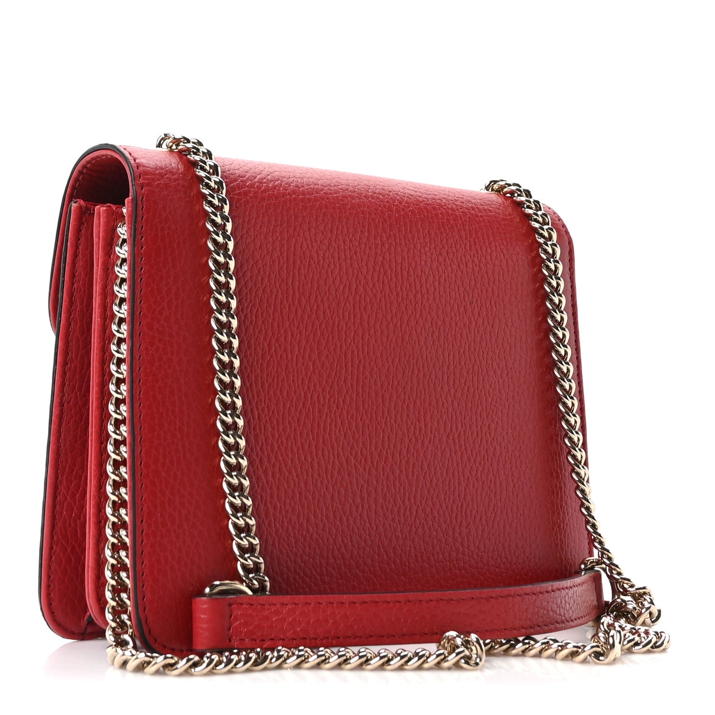 Dollar Calfskin Small Interlocking G Shoulder Bag Red
