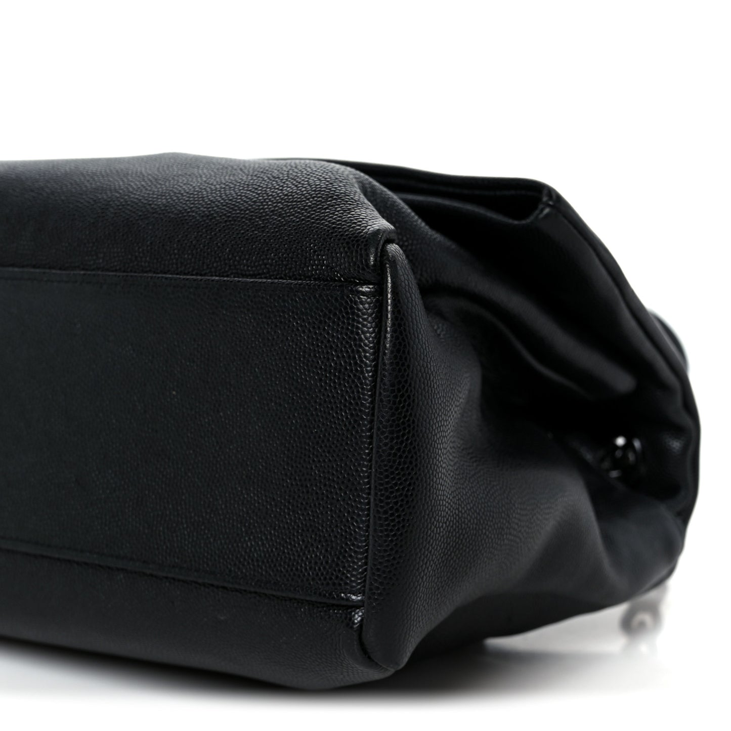 Grain De Poudre Medium West Hollywood Monogram Fold-Over Black