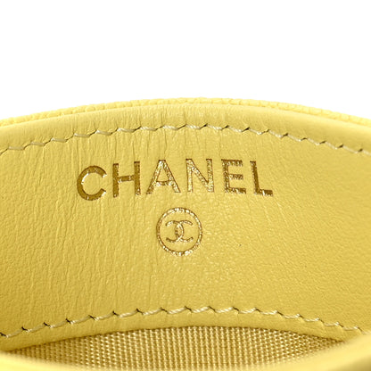 Chanel Caviar Chevron Quilted Boy Card Holder Yellow 6 of 7