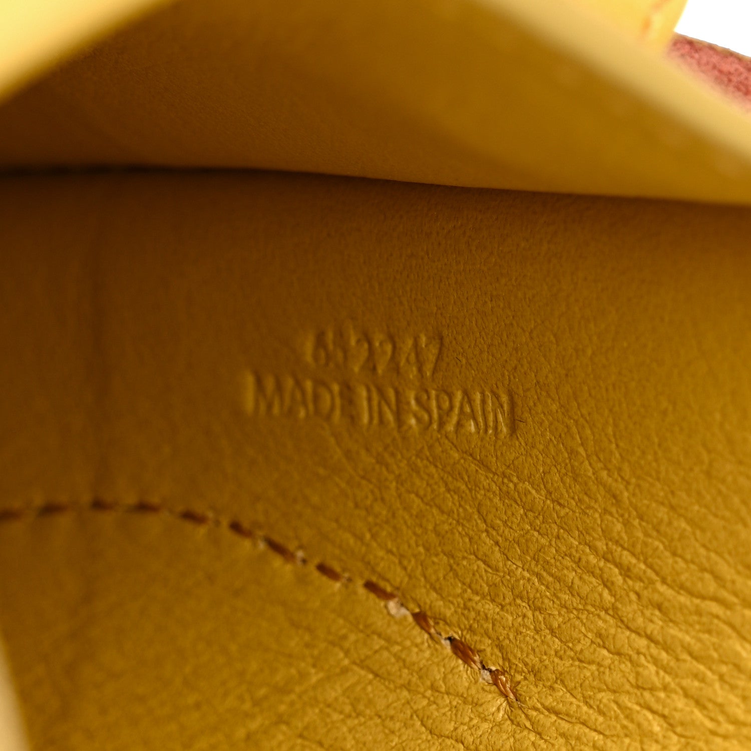Loewe Calfskin Bunny Pouch Crossbody Bag Mustard 7 of 11