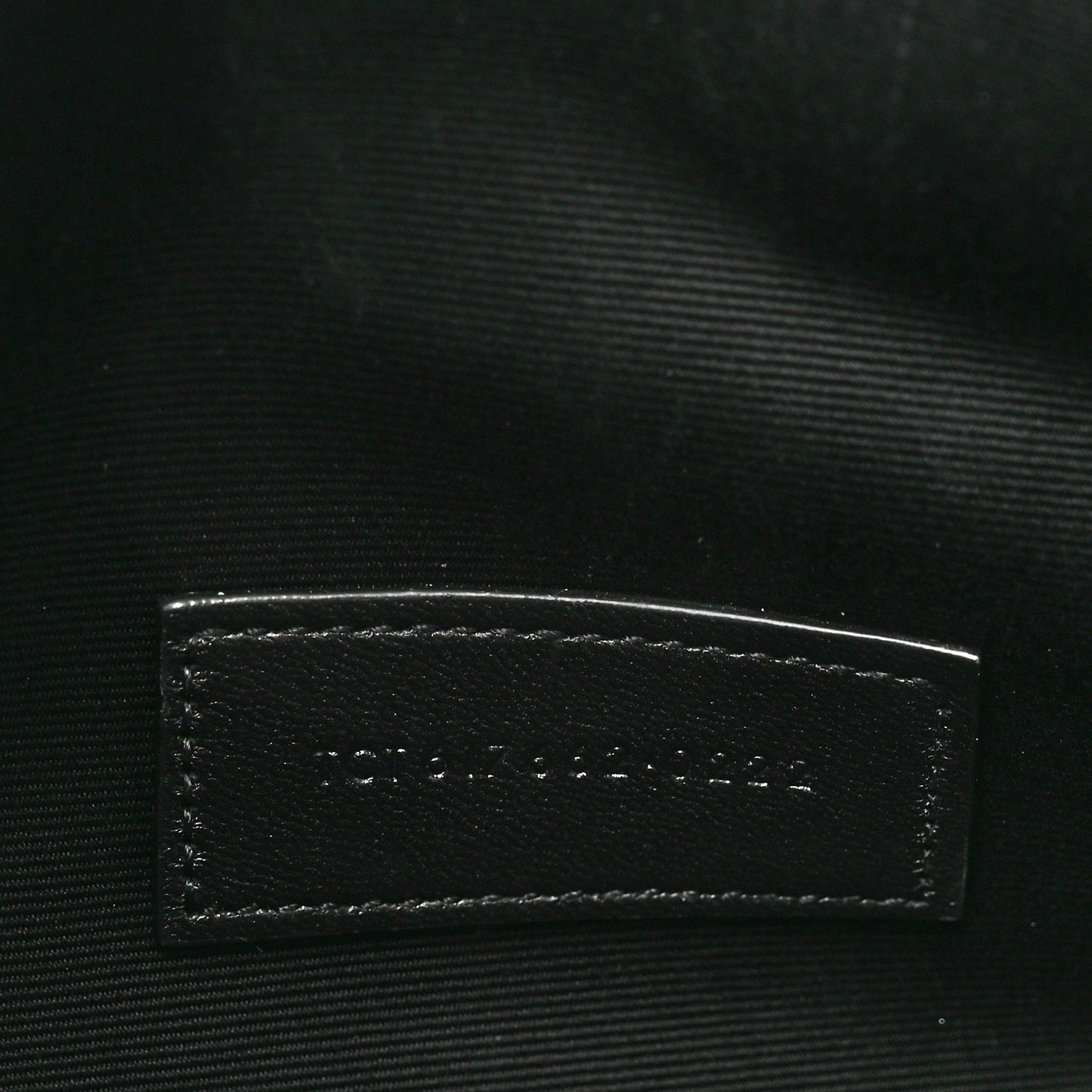 Grain De Poudre Matelasse Chevron Monogram Envelope Clutch Black
