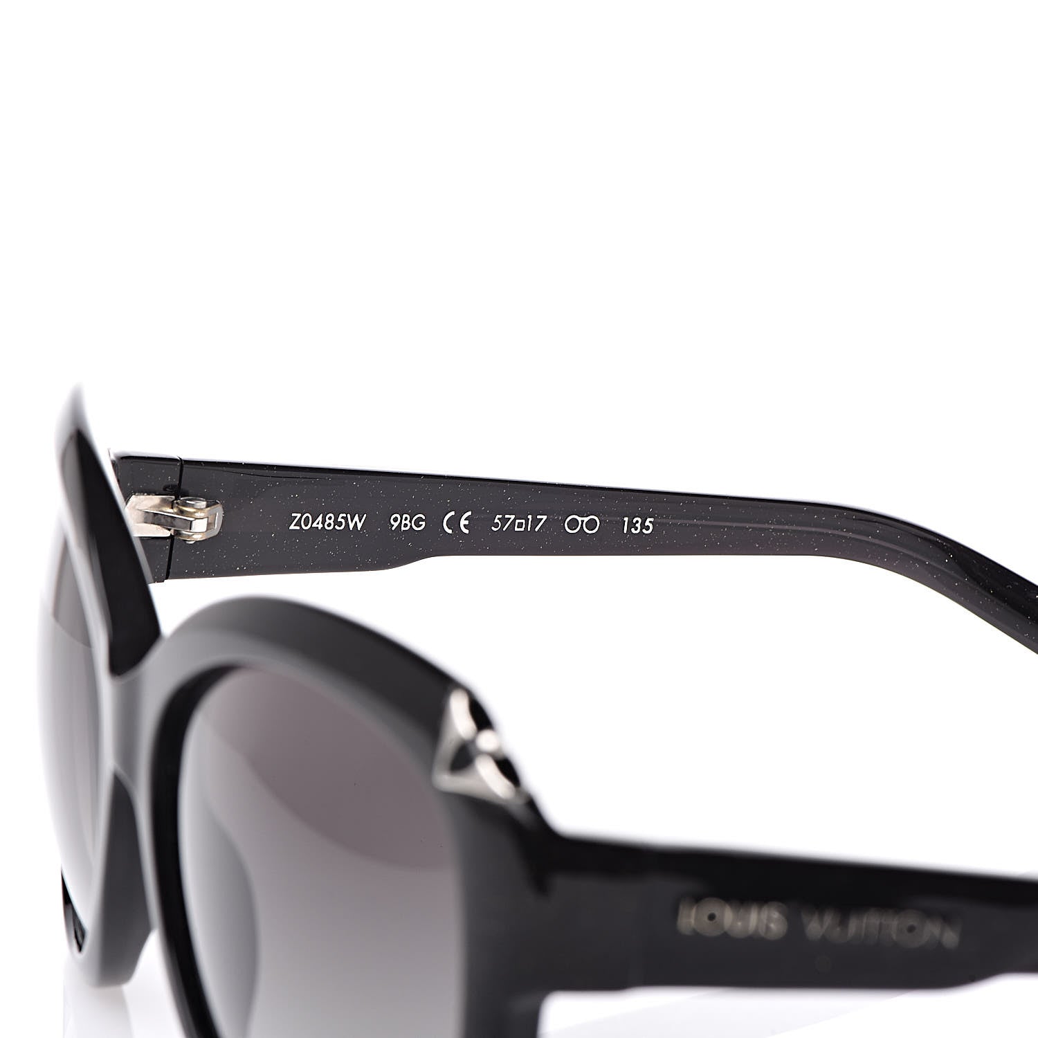 Louis Vuitton Acetate Hortensia Sunglasses Z0485W Black Glitter 5 of 8