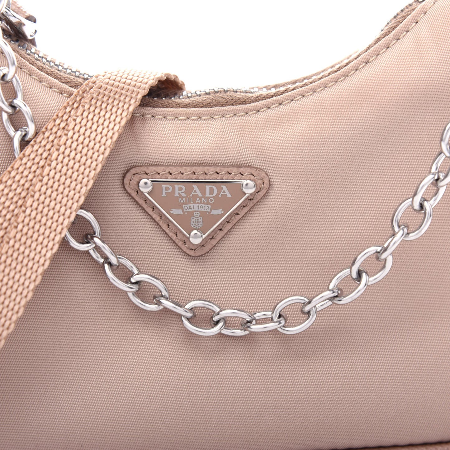 Tessuto Nylon Saffiano Mini Re-Edition 2000 Shoulder Bag Cammeo