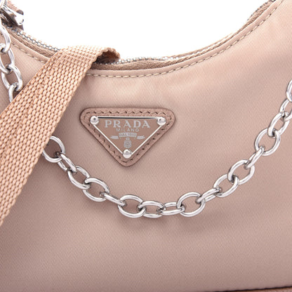 Prada Tessuto Nylon Saffiano Mini Re-Edition 2000 Shoulder Bag Cammeo 10 of 12