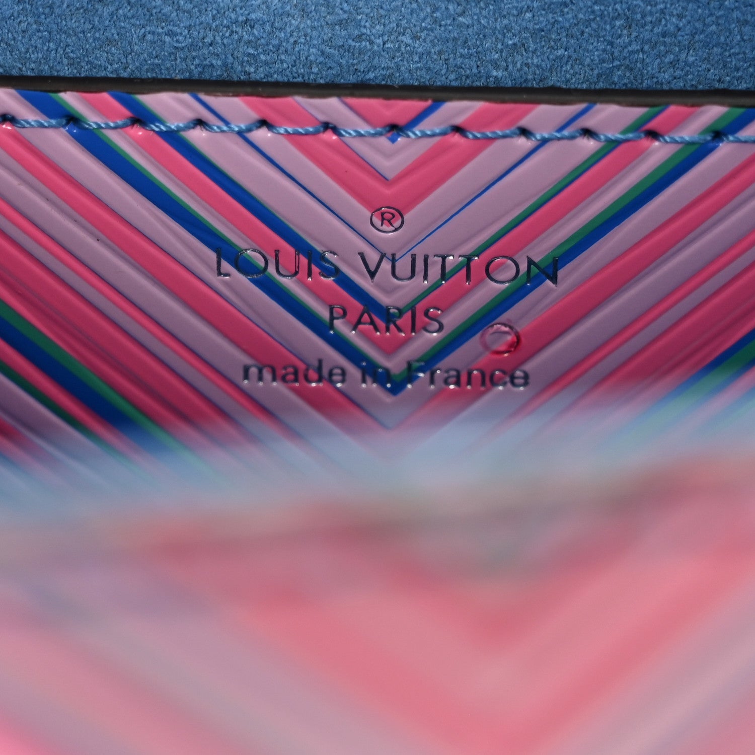 Louis Vuitton Epi Tropical Twist Shoulder Bag MM Blue Rose 7 of 11