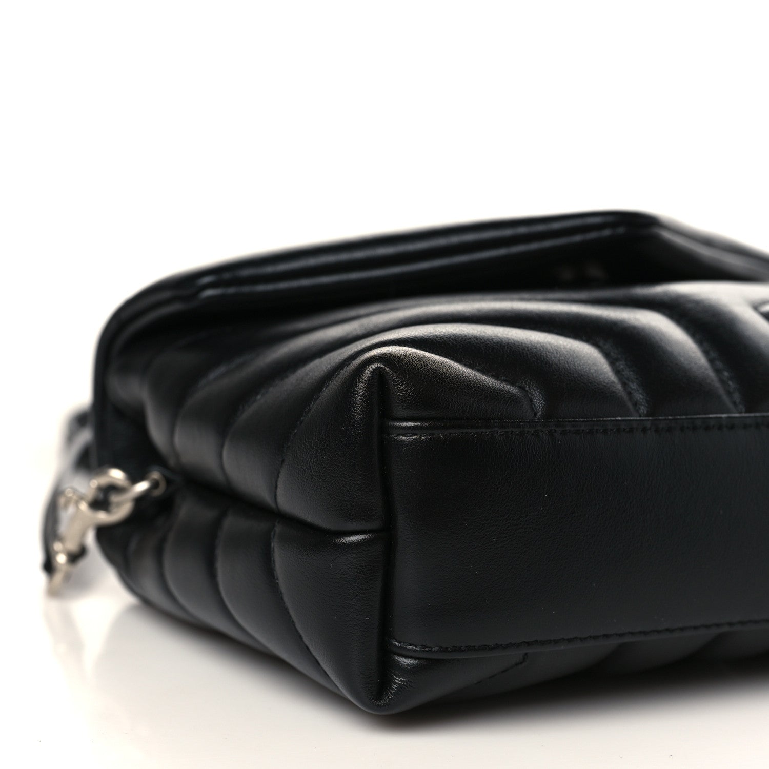 Saint Laurent Calfskin Y Quilted Monogram Toy Loulou Crossbody Bag Black 8 of 10