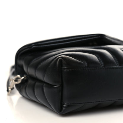 Saint Laurent Calfskin Y Quilted Monogram Toy Loulou Crossbody Bag Black 8 of 10