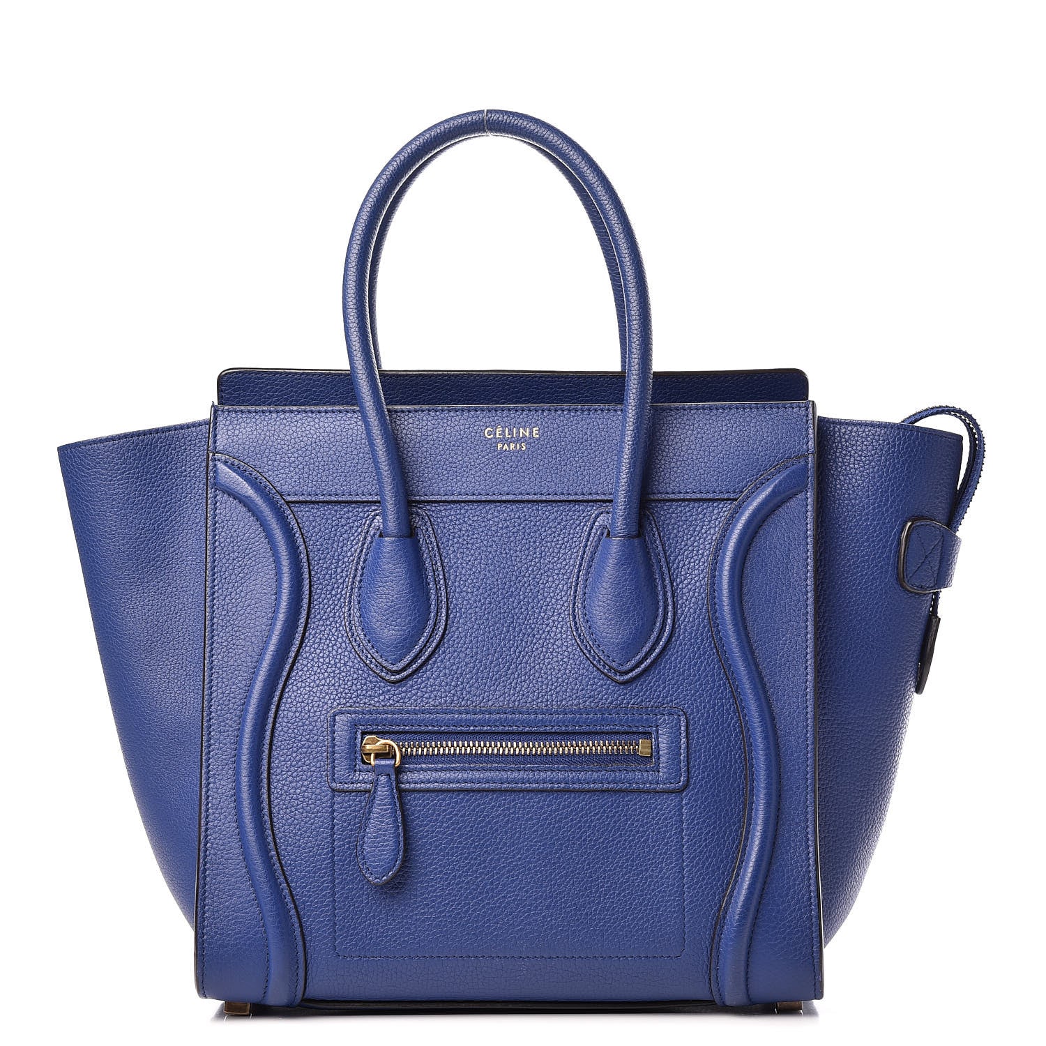 Celine Drummed Calfskin Micro Luggage Indigo 1 of 13