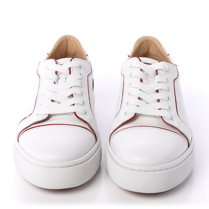 Christian Louboutin Calfskin Patent Vieirissima Flat Sneakers 40.5 White Loubi 2 of 9