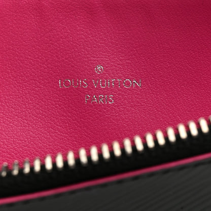 Louis Vuitton Epi Felicie Chain Wallet Zippered Insert Black Hot Pink 6 of 7