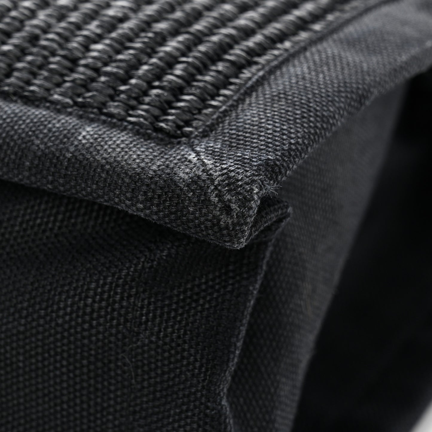 Raffia Linen Calfskin Rive Gauche Tote Black
