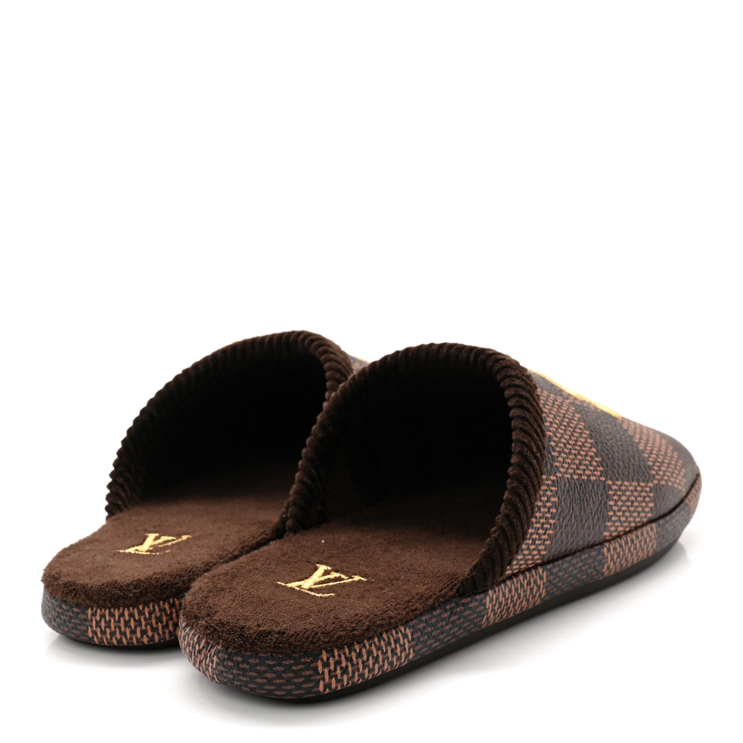 Louis Vuitton Damier Ebene Palace Slippers 35 Mocha 4 of 10