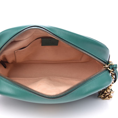Gucci Calfskin Matelasse Small GG Marmont Chain Shoulder Bag Emerald Green 5 of 11