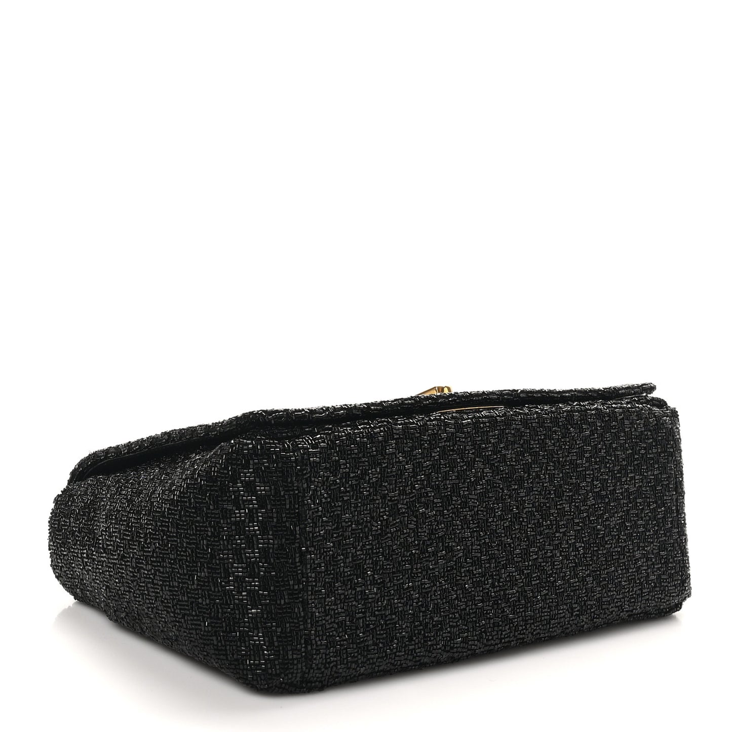 Beaded Checkered Medium Caro Bag Black
