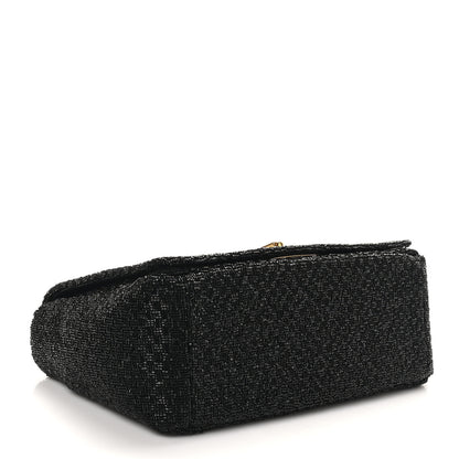 Christian Dior Beaded Checkered Medium Caro Bag Black 4 of 10
