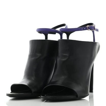 Balenciaga Lambskin Open Toe Glove Sandal 37.5 Black Purple 3 of 12