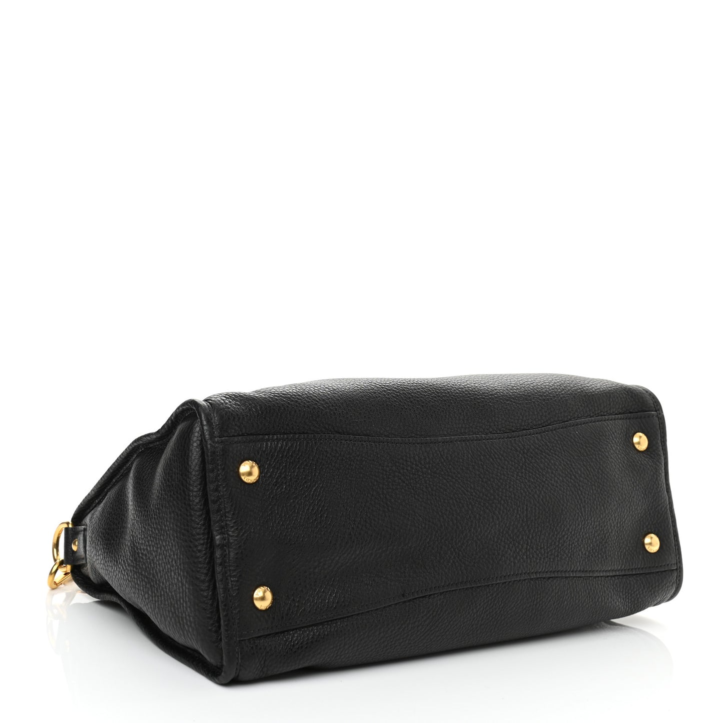 Vitello Daino Shopping Satchel Black