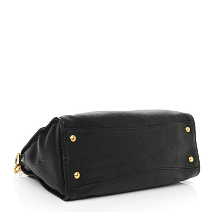 Prada Vitello Daino Shopping Satchel Black 4 of 10