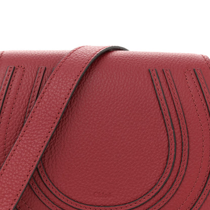 Chloe Grained Calfskin Small Marcie Saddle Bag Red 8 of 11