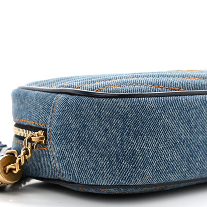 Saint Laurent Denim Matelasse Monogram Mini Lou Camera Bag California Blue 9 of 15