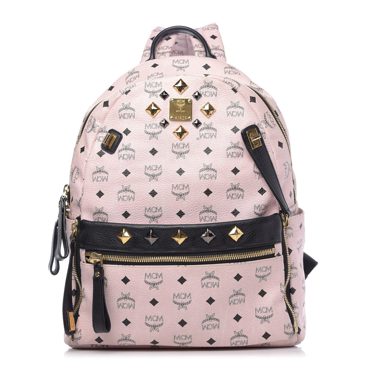 Visetos Studded Medium Dual Stark Backpack Chalk Pink Black