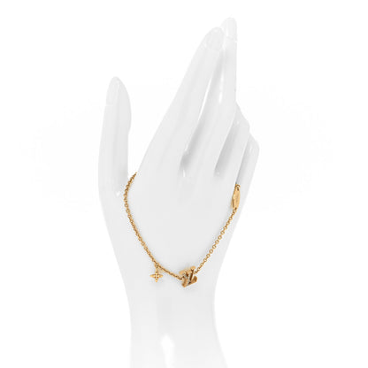 Louis Vuitton Metal Crystal LV Iconic Bracelet Gold 2 of 6