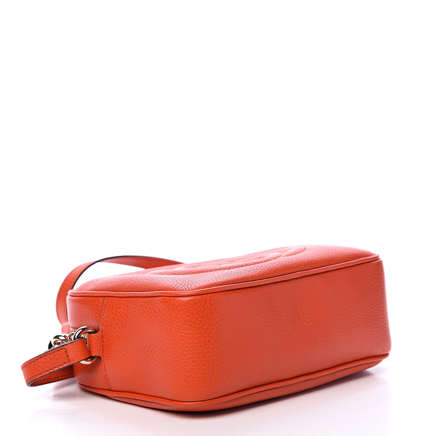Pebbled Calfskin Small Soho Disco Bag Sun Orange