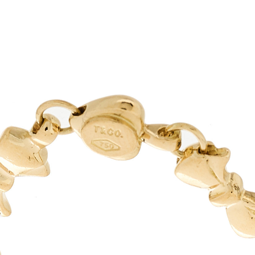 Tiffany 18K Yellow Gold Heart Bow Bracelet 3 of 3