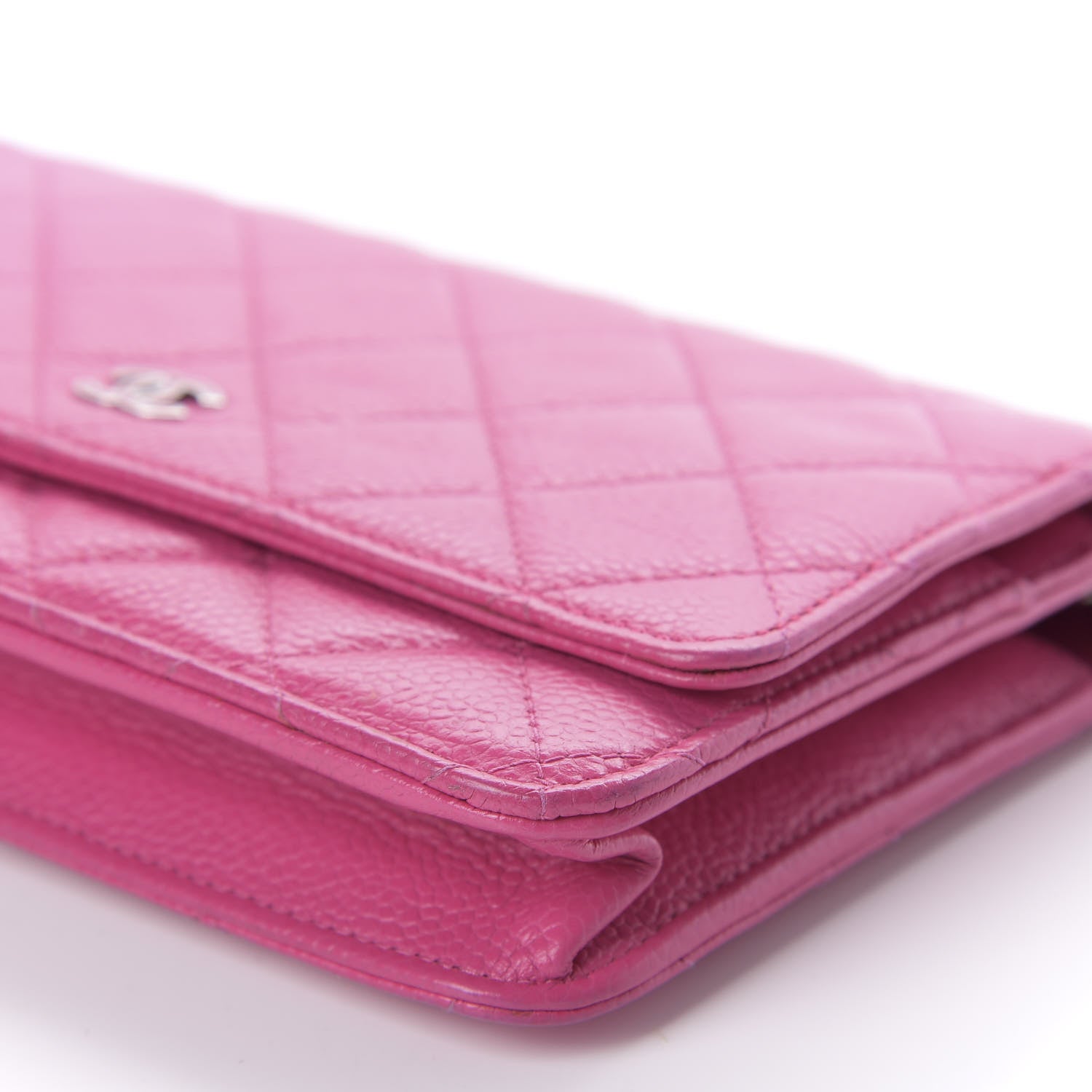 Chanel Caviar Quilted Wallet on Chain WOC Pink 7 of 11