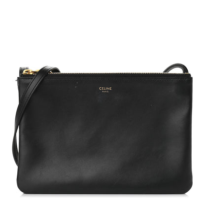 Celine Lambskin Small Trio Crossbody Bag Black 1 of 10