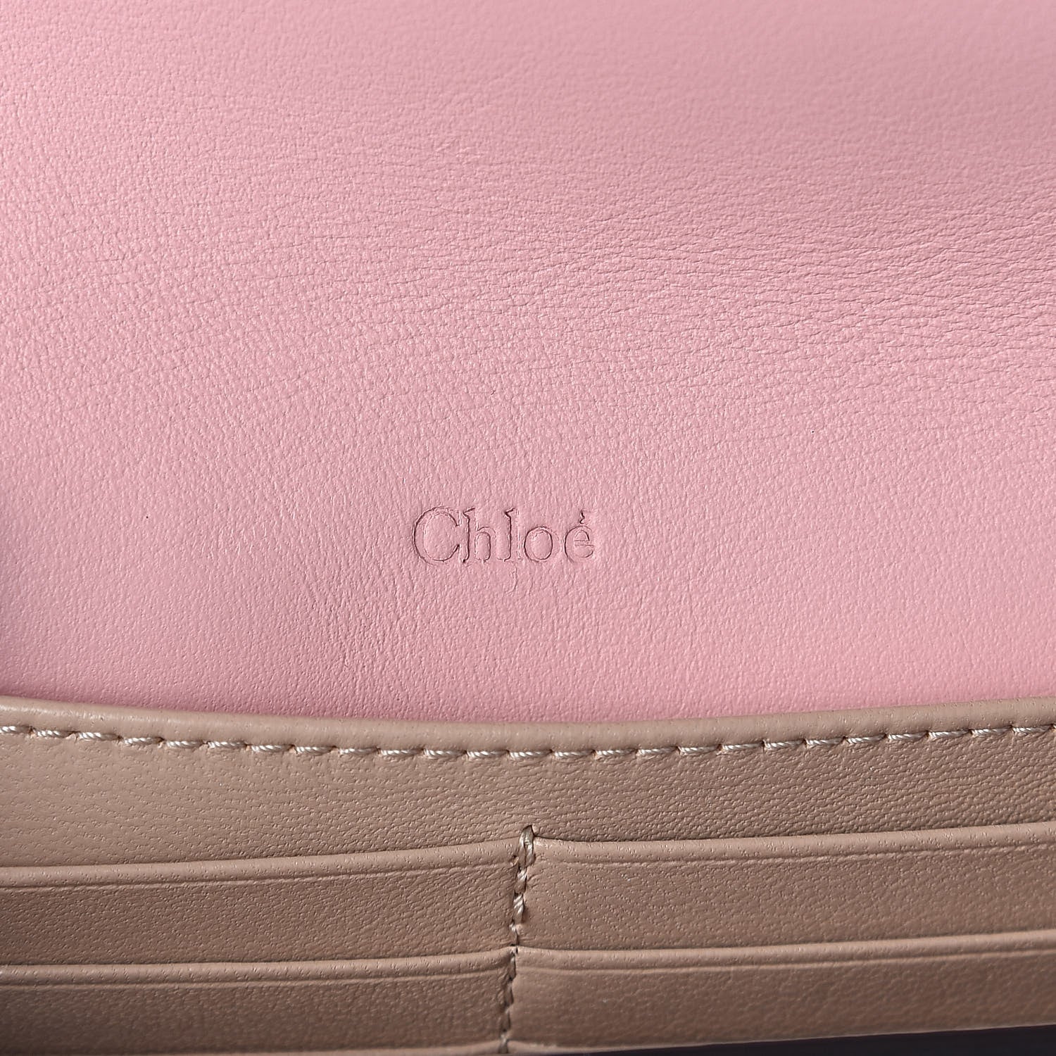 Chloe Calfskin Georgia Flap Wallet Washed Pink 6 of 7