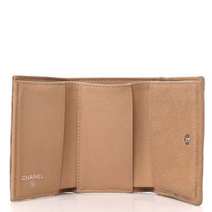 Chanel Caviar Quilted Small Boy Flap Wallet Beige 5 of 13