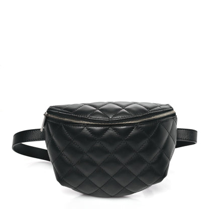 Chanel Calfskin Quilted Waist Belt Bag Black 1 of 10