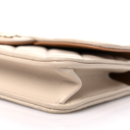 Chanel Lambskin Quilted Flap Phone Holder With Chain Beige Brown 10 of 11