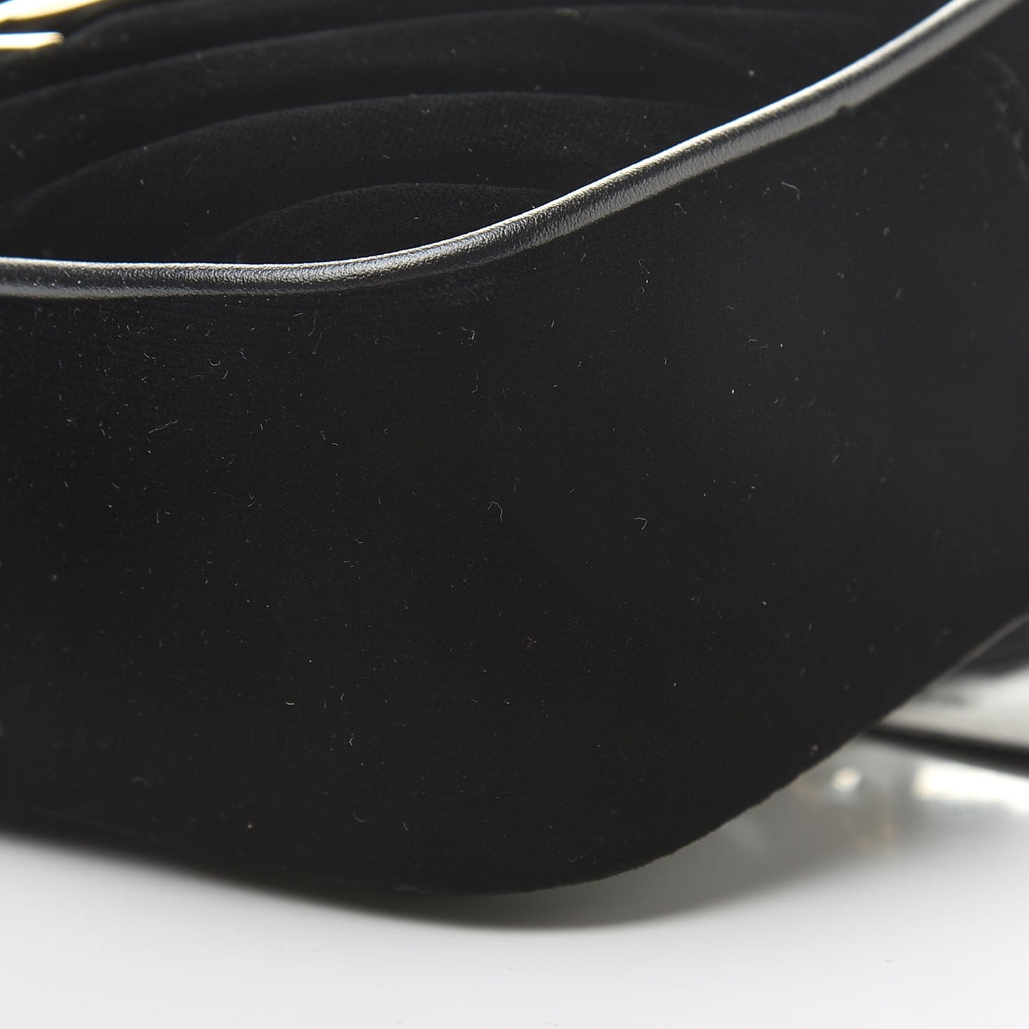 Velour Matelasse Monogram Lou Belt Bag Black