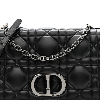 Christian Dior Calfskin Macrocannage Large Caro Bag Black 8 of 10
