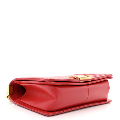 Chanel Lambskin Quilted Medium Boy Flap Red 4 of 15