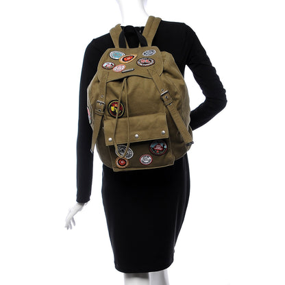 Saint Laurent Canvas Multi Patch Backpack Gabardine 2 of 8