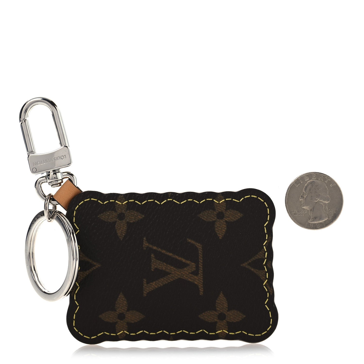 Louis Vuitton Monogram Biscuit Key Holder Bag Charm 2 of 4