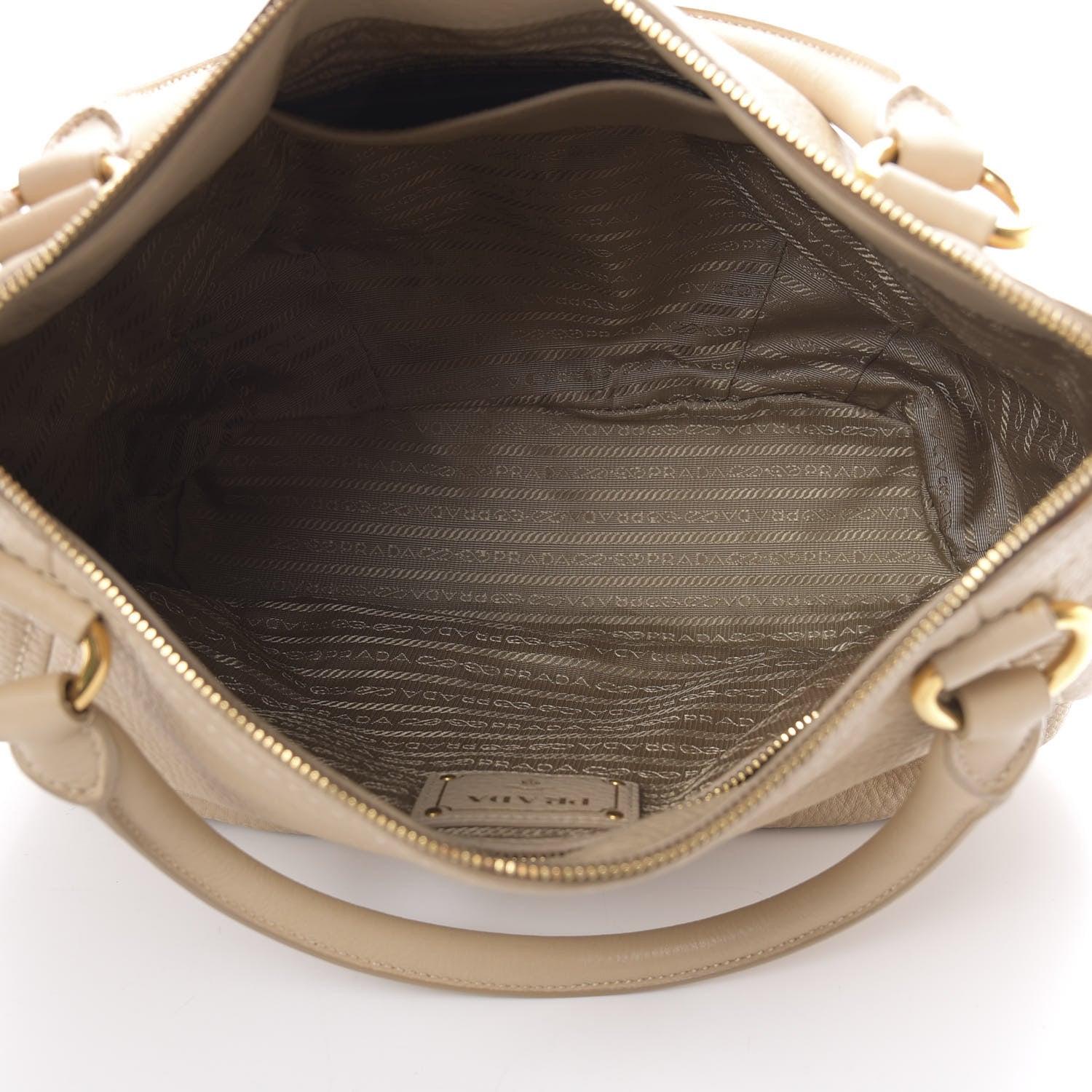 Prada Vitello Daino Tote Sabbia 5 of 11