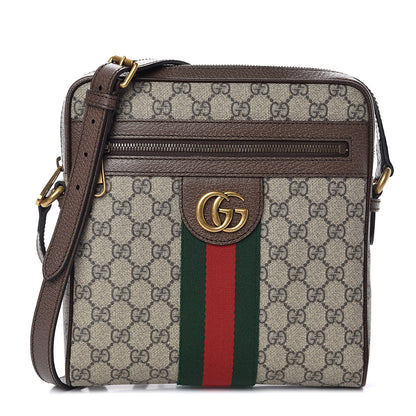 Gucci GG Supreme Monogram Web Small Ophidia Messenger Bag Brown 1 of 8