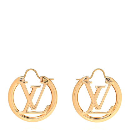 Louis Vuitton Metal Small Louise Hoop Earrings Gold 1 of 4